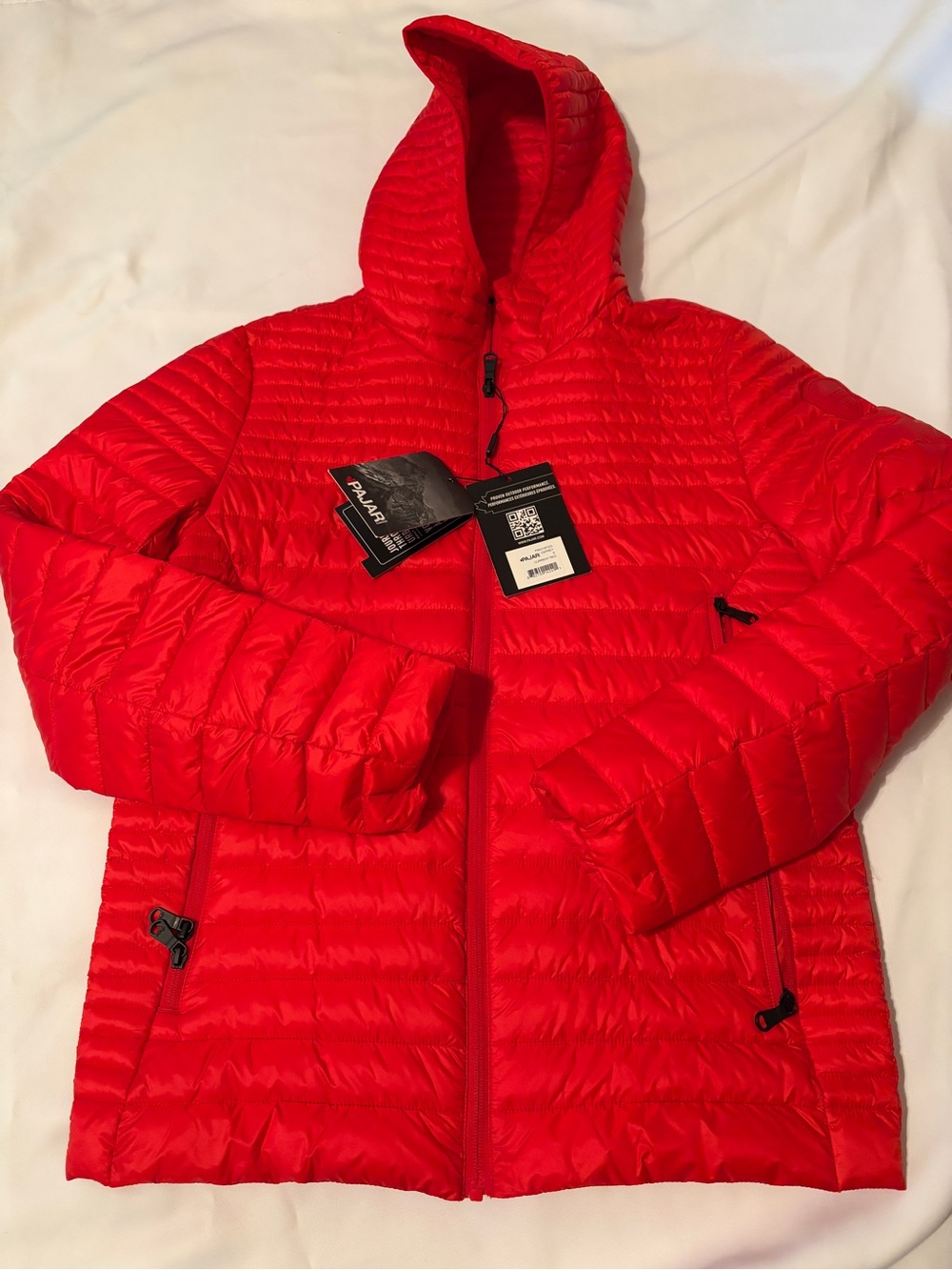 Pajar Women's Bright Red Packable Hooded Puffer Jacket